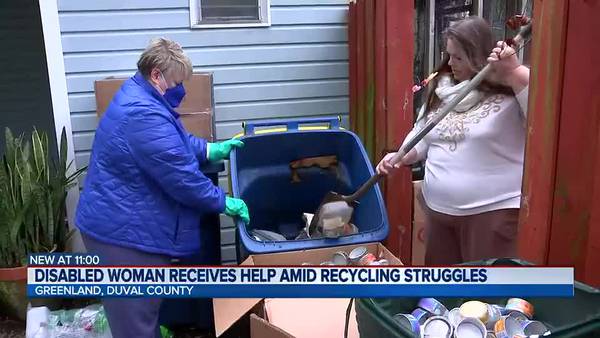 Disabled woman receives help amid recycling struggles