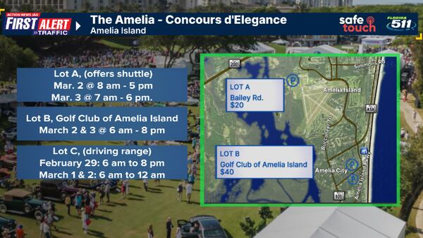 Amelia Concours d’Elegance: What you need to know about parking