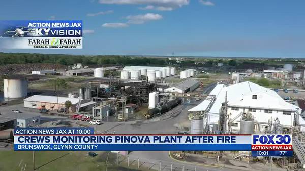 Crews monitoring Pinova plant after large fire, investigation into origin begins