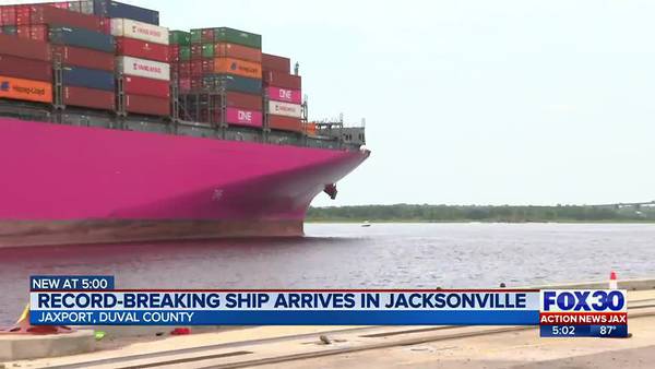 ONE STORK: Record-breaking ship arrives in Jacksonville