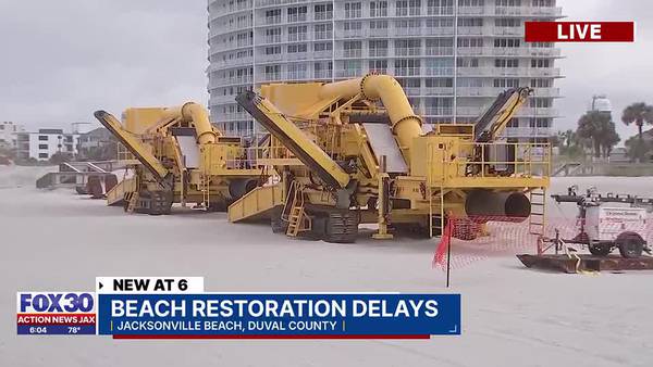 Beach restoration delays