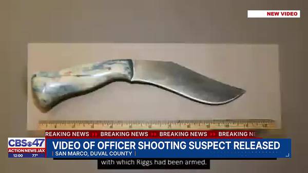 Jacksonville police release video of officer-involved shooting in March with knife-wielding suspect