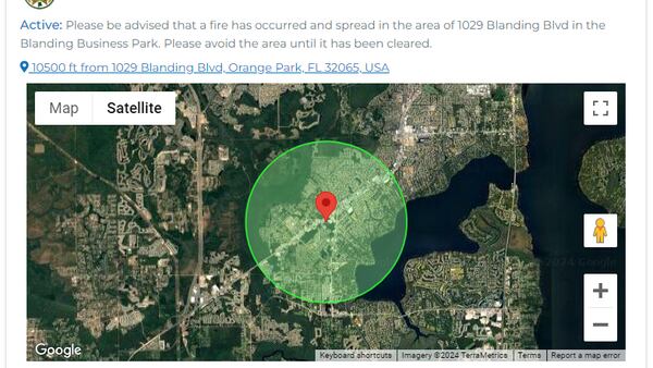CCSO: Fire reportedly spreading in Lakeside area, residents advised to avoid 1029 Blanding Blvd.
