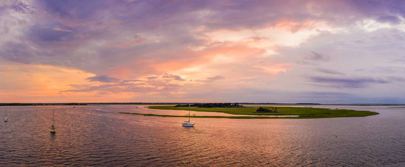 The Atlantic Ocean isn't the only body of water at Amelia Island. Amelia River, Kingsley Creek and St. Marys River all come together at the island.