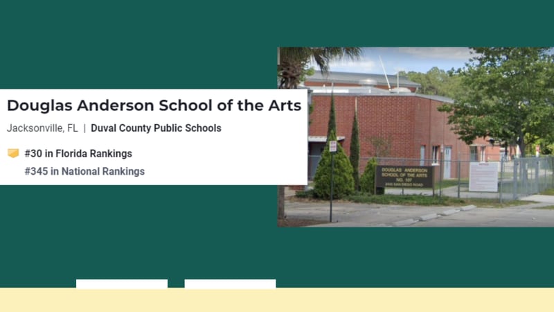 Douglas Anderson School of the Arts, Jacksonville (No. 30 in the state, No. 345 nationally)
