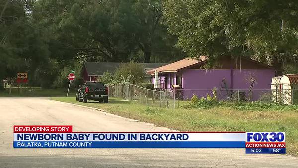 Baby wrapped in blanket, with umbilical cord attached, found in home’s backyard, Palatka police say