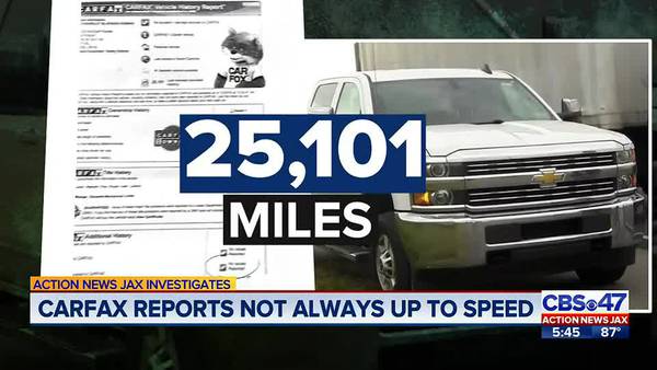 Action News Jax Investigates: Carfax reports not always up to speed