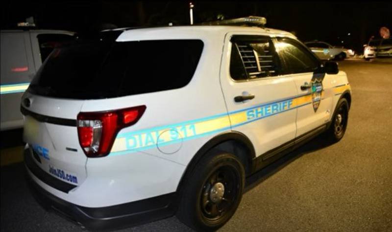 One of several JSO patrol cars damaged during an officer-involved shooting on Apr. 18, 2023.