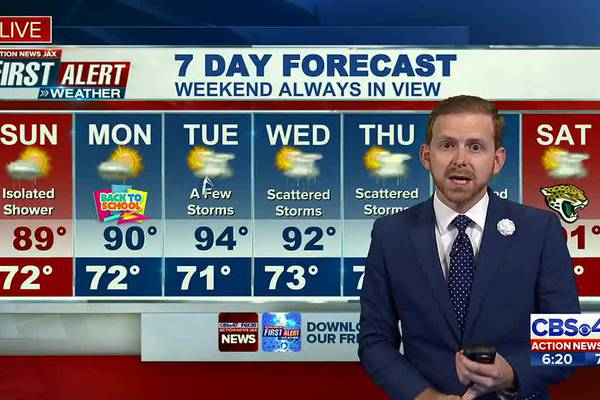 First Alert 7-Day Forecast: Saturday, August 13