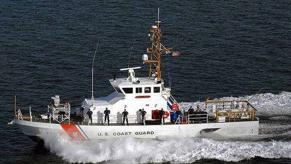 U.S. Coast Guard Cutter Sea Dog damaged during a return from sea to the St. Marys River