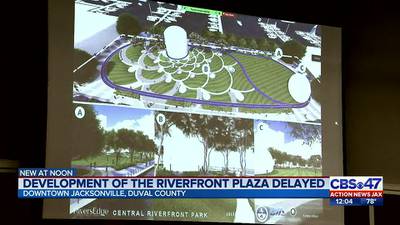 Riverfront Plaza construction delayed a month