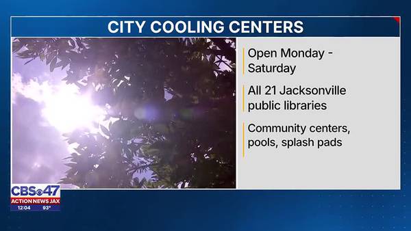 Cooling centers across Jacksonville to help people get relief in the heat