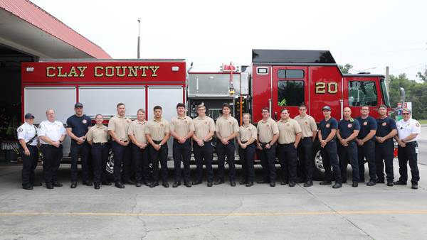 Clay County Fire Rescue welcomes new Engine 20 with ‘Push-in” ceremony