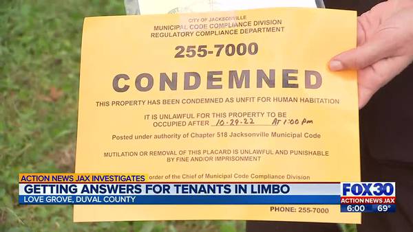 Tenants allowed back on previously condemned property, but still facing power issues