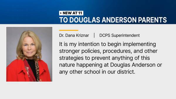 'Implementing stronger policies:' DCPS wants input from parents on controversy at Douglas Anderson