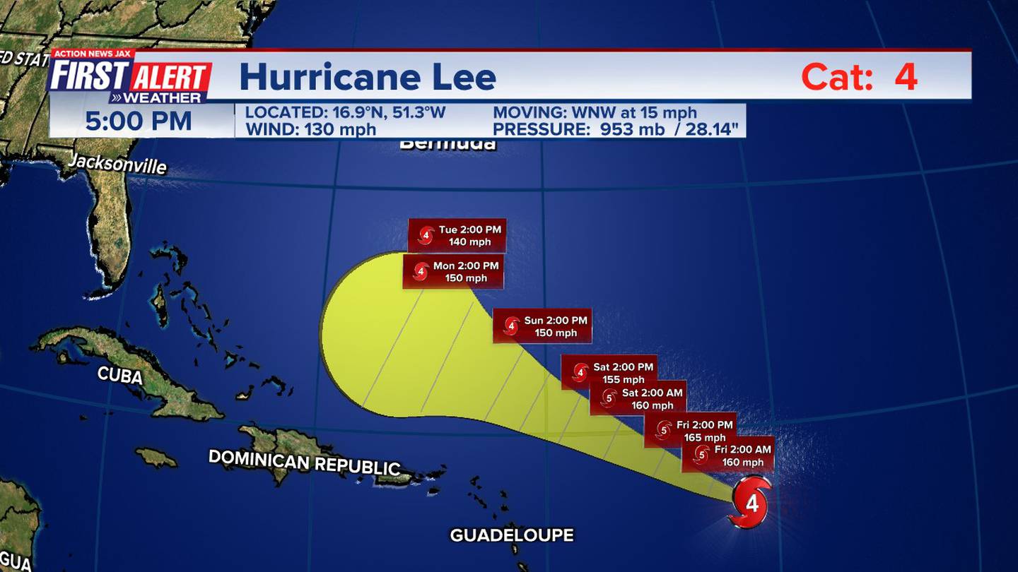 Tracking the tropics: Hurricane Lee now a Category 4; Tropical Storm ...
