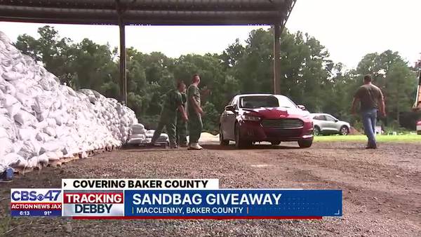 Baker County handing out sandbags ahead of Tropical Storm Debby