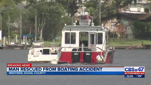 Man rescued from boating accident