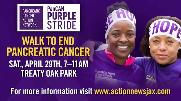 Join Action News Jax Chief Meteorologist Mike Buresh at the PanCAN PurpleStride in Jacksonville
