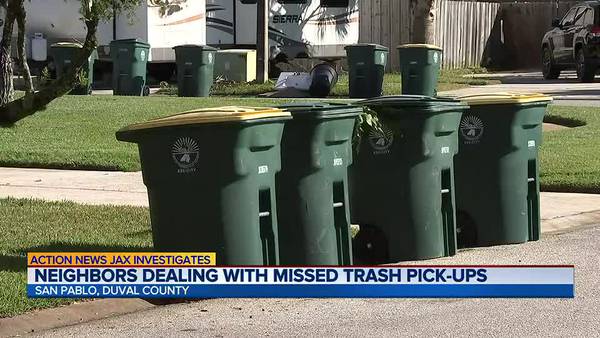 Investigates: Missed trash pickups continue since recycling service suspension in Jacksonville