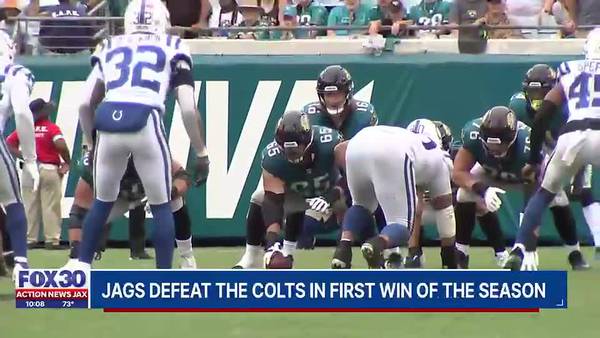 Jacksonville Jaguars get the first win of the season against Indianapolis Colts 