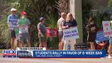 Supporters of Florida’s 6-week abortion ban rally outside Jacksonville Planned Parenthood
