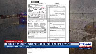 FDOT Ranger cited for careless driving after February Buckman Bridge crash