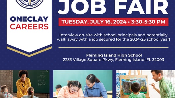 Clay County District Schools to host in-person job fair at Fleming Island High School