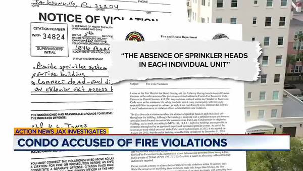 INVESTIGATES: Historic Jacksonville condo hit with two major fire code violations