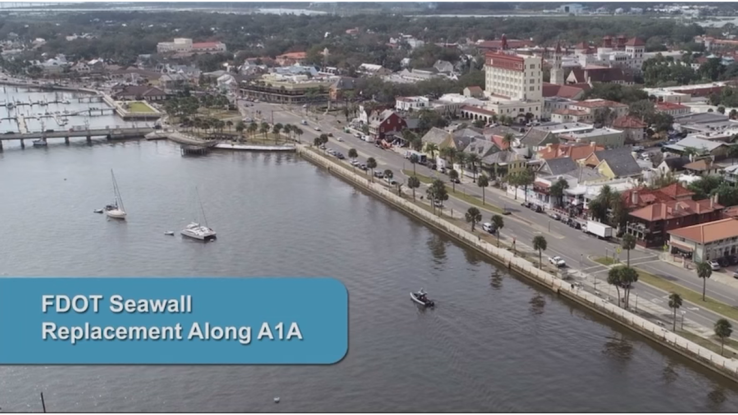 St. Augustine Seawall project moves up construction date .