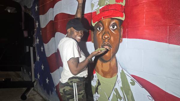 Mural to honor fallen hero Sergeant Kennedy Sanders