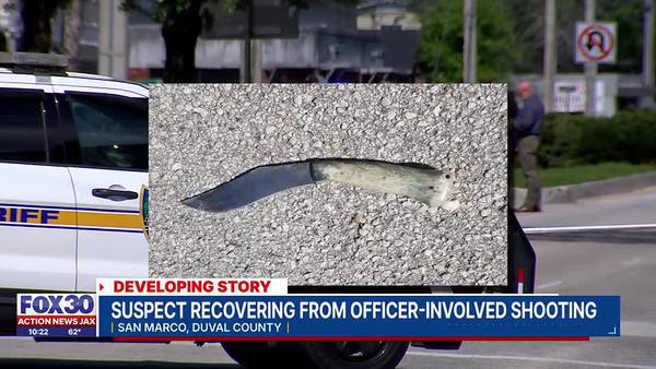 JSO: Man wielding knife in street, reportedly stabbing self, shot by Officer in San Marco area