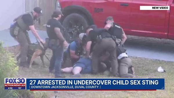 27 arrested in undercover child sex sting