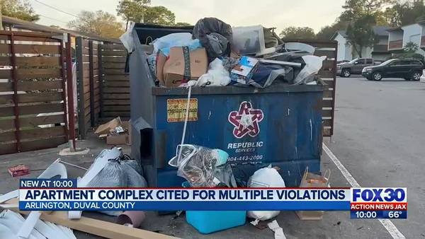 City of Jacksonville issues 11 citation violations for Miramar Apartment complex