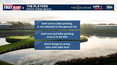 First Alert Traffic: Golf cart, bike parking at THE PLAYERS Championship