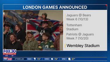 BREAKING: The Jags will play Chicago Bears, New England Patriots in London this season