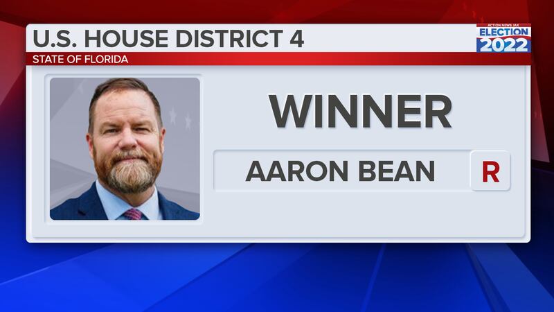 Former State Sen. Aaron Bean elected to represent Florida's Fourth Congressional District.