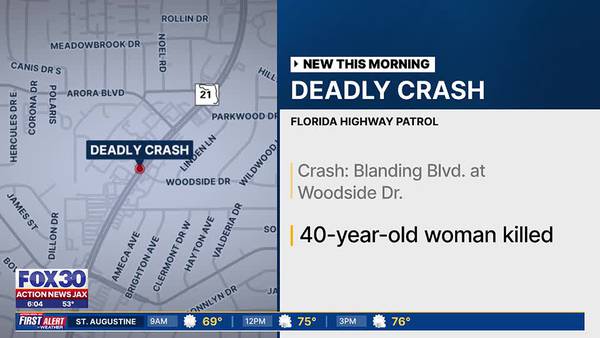 Woman dies after she walked in front of SUV on Blanding Blvd., FHP says