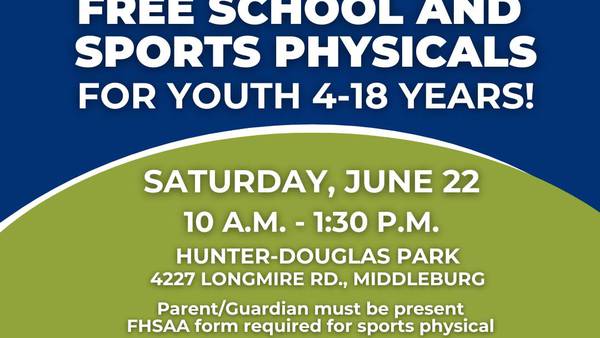 Clay County Parks and Recreation offering free school and sports physicals June 22nd
