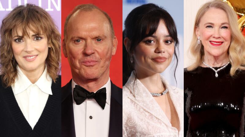 Winona Ryder, Michael Keaton, Jenna Ortega, Catherine O'Hara