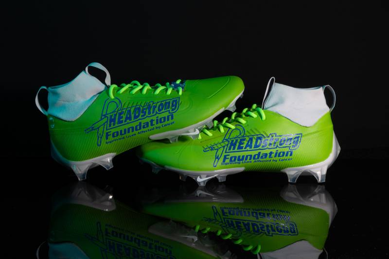 Jags DB Rayshawn Jenkins will rock these neon cleats for the Headstrong Foundation for cancer.