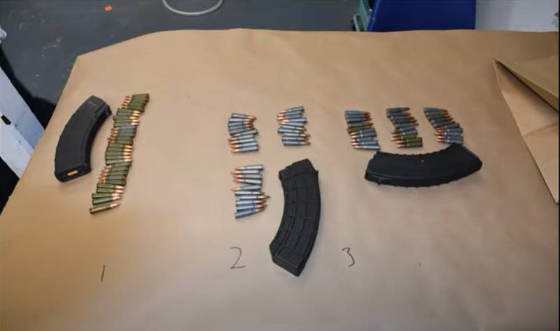 Three fully loaded AK magazines and 90 rounds of ammunition were found in the suspect's trunk.