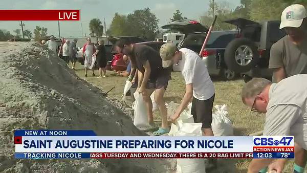Free sandbag distribution in St. Augustine to prepare for Nicole, until supply runs out