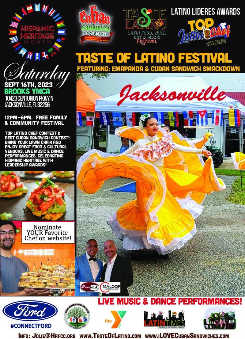 Celebrate Hispanic Heritage in Jacksonville on Sat., Sept 16th at the 2nd Taste of Latino; Hispanic Heritage Festival in Jacksonville.