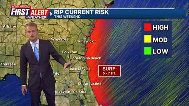 Breezy weekend with some coastal showers and rip currents