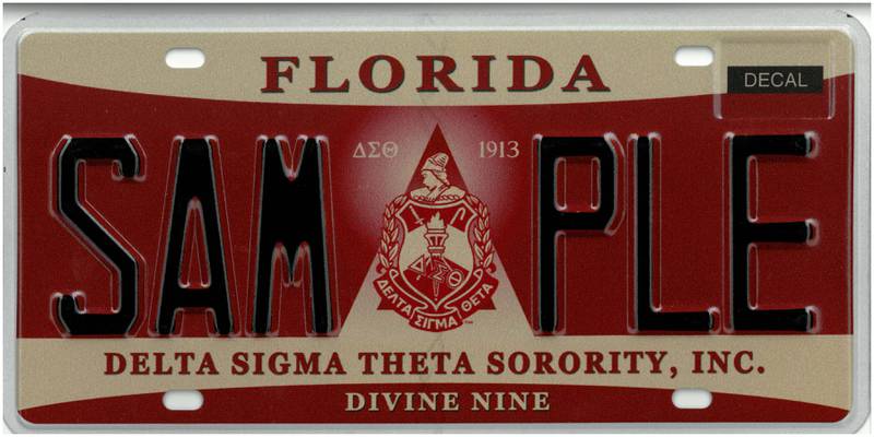 Delta Sigma Theta Florida specialty plate