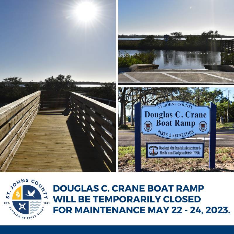 The boat ramp will be temporarily closed for maintenance May 22 until May 24.