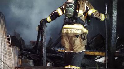 St. Johns county Fire Rescue work on overnight large fire