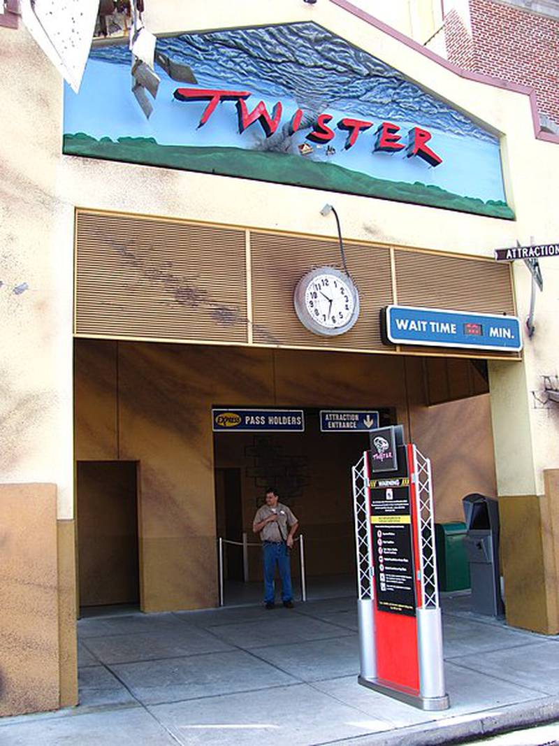 Twister... Ride It Out was an indoor special effects ride based on the 1996 film. It was placed in the New York themed area of Universal Studios. It opened in 1998 and closed in 2015.