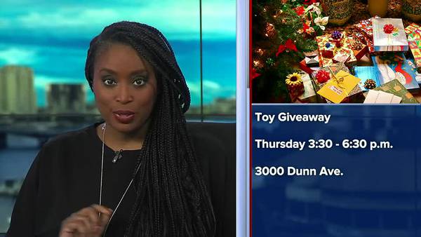 Christmas toy giveaway taking place Thursday in Jacksonville